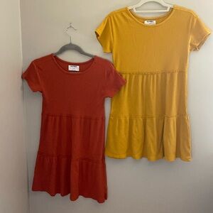 Bundle of Two Old Navy Cotton Blend Tiered Dresses, Sz 10-12y (Kids)